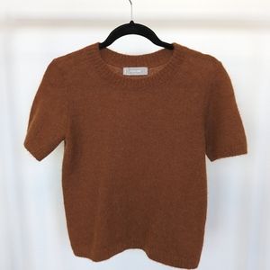 Everlane Alpaca Sweater Tee Dark Copper, Size S